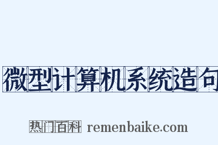 微型计算机系统造句是什么意思的图片